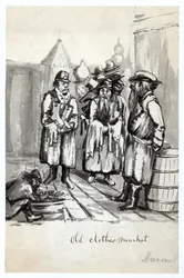 Altkleidermarkt, Moskau, veröffentlicht ca. 1862